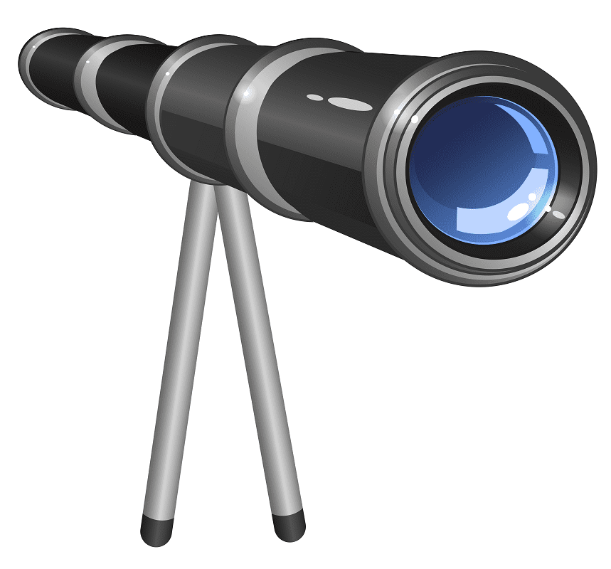 無料の望遠鏡のイラスト画像