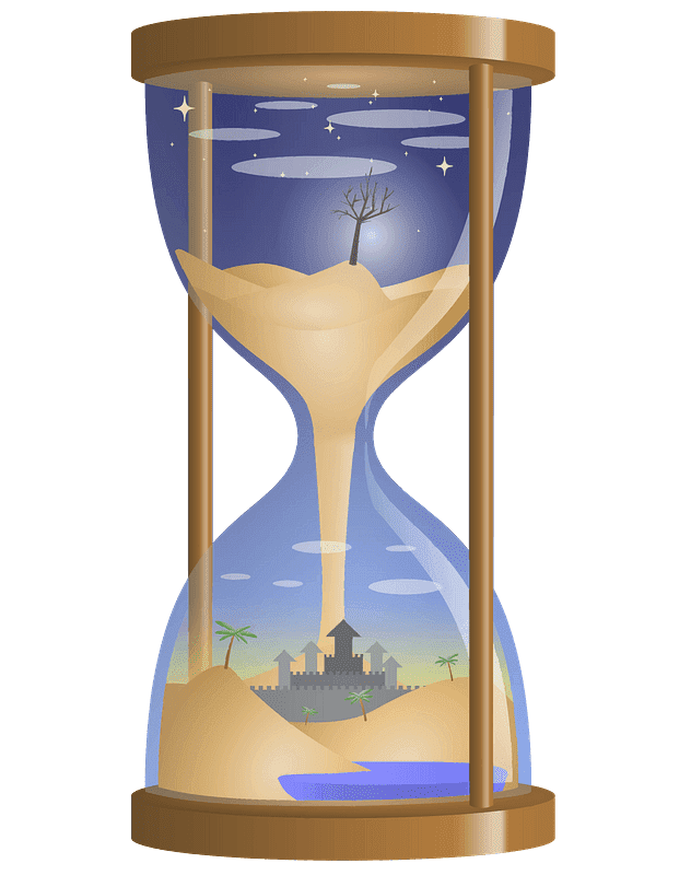 無料の砂時計のイラスト画像