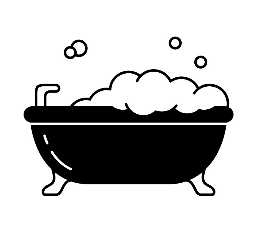 浴槽イラスト白黒 3 イラスト