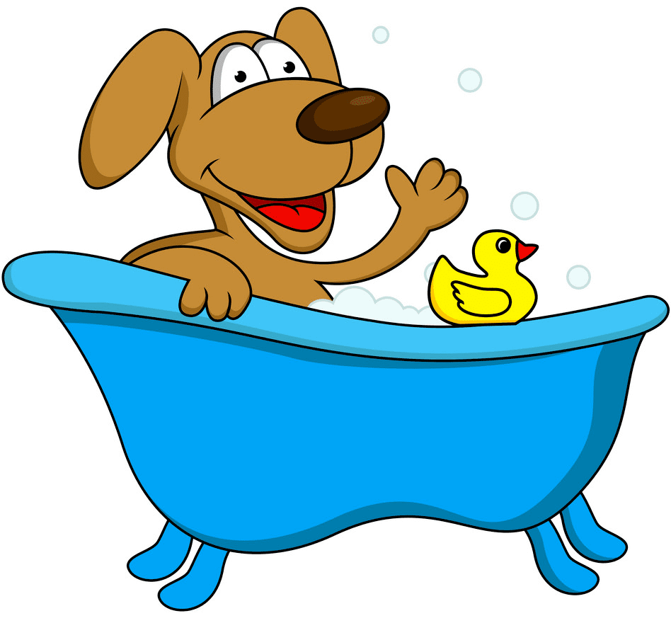 浴槽の中にいる犬のイラスト Png イラスト
