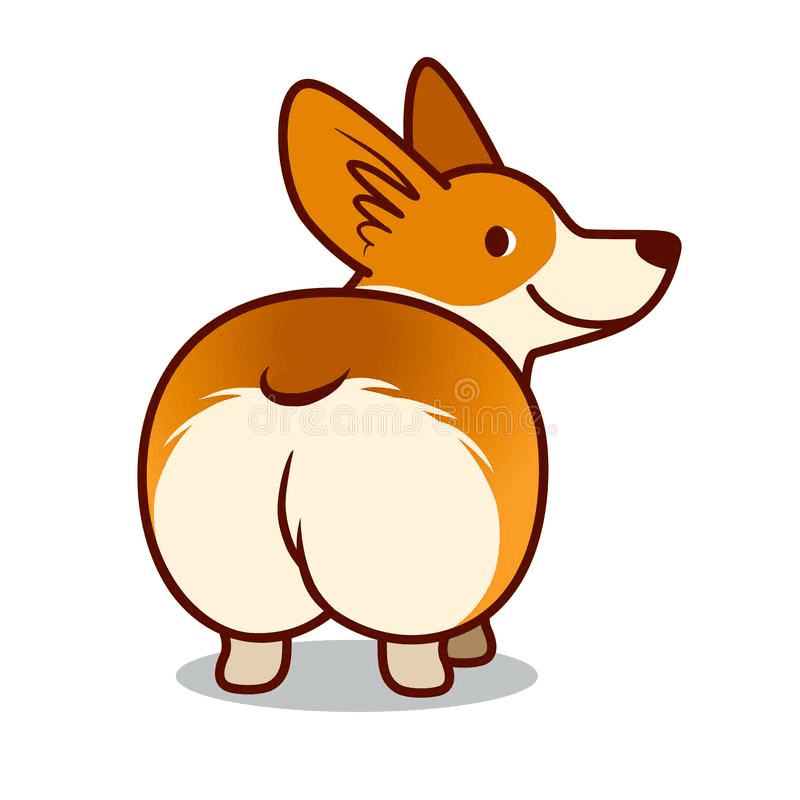 Corgi Butt Illustration