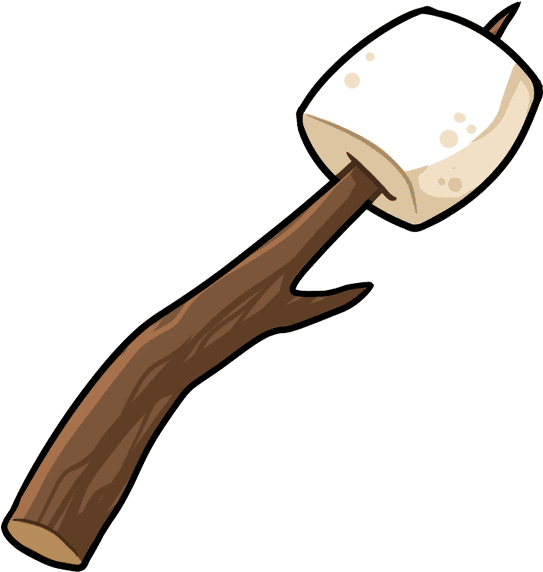 Marshmallow On A Stick Illustration Image