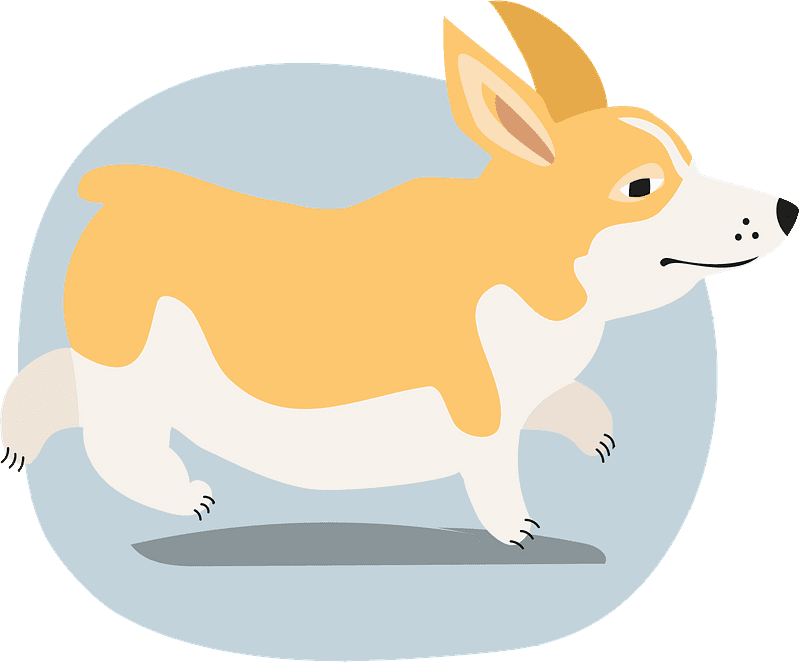 コーギーのイラスト 透明 PNG イラスト