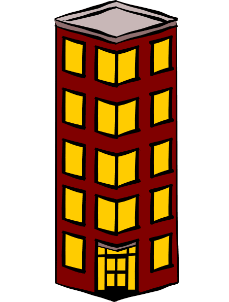 赤い建物のイラスト イラスト