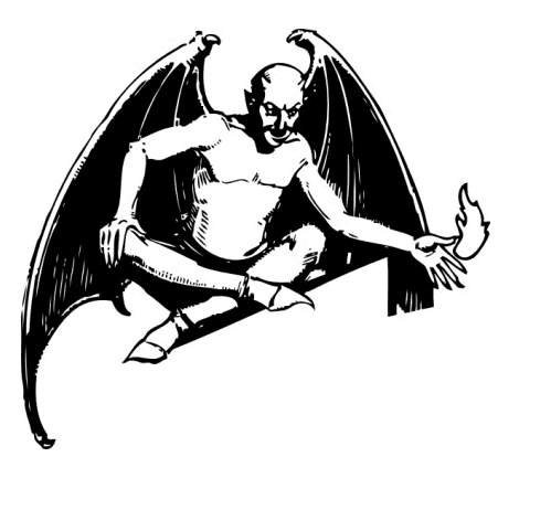 悪魔のイラスト 白黒 イラスト