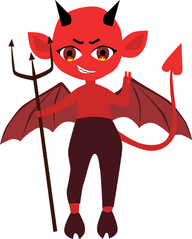 悪魔のイラスト 透明背景 イラスト
