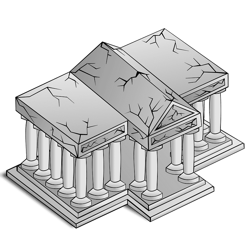 古代ギリシャの建物のイラスト 透明 イラスト