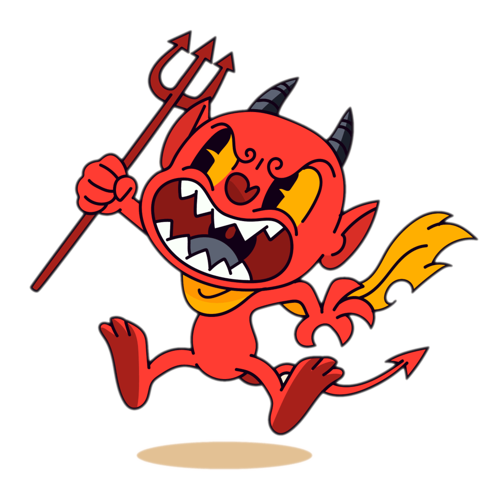 漫画の悪魔の怒ったイラスト イラスト