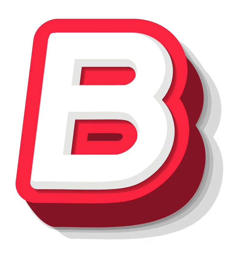 3D 文字 B のイラスト