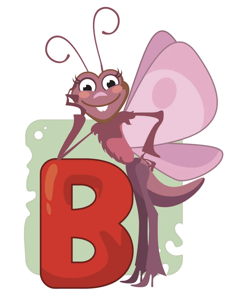蝶の文字Bのイラスト