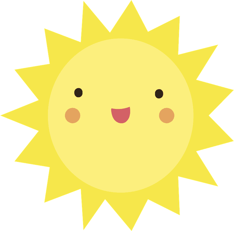笑顔の太陽のイラスト透明