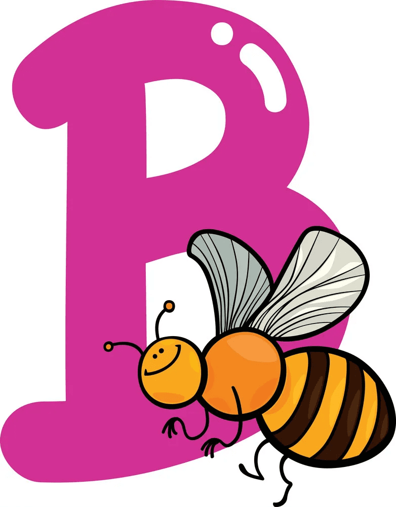 蜂の文字Bのイラスト