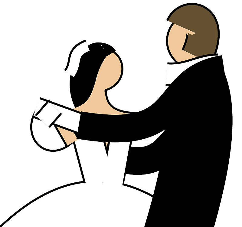 結婚式のダンスのイラストが背景が透明 イラスト