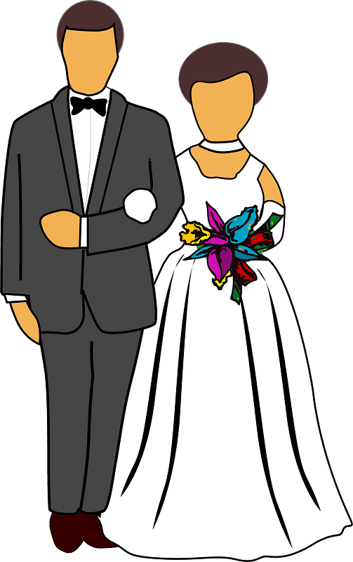 結婚式のイラストの透過画像 イラスト