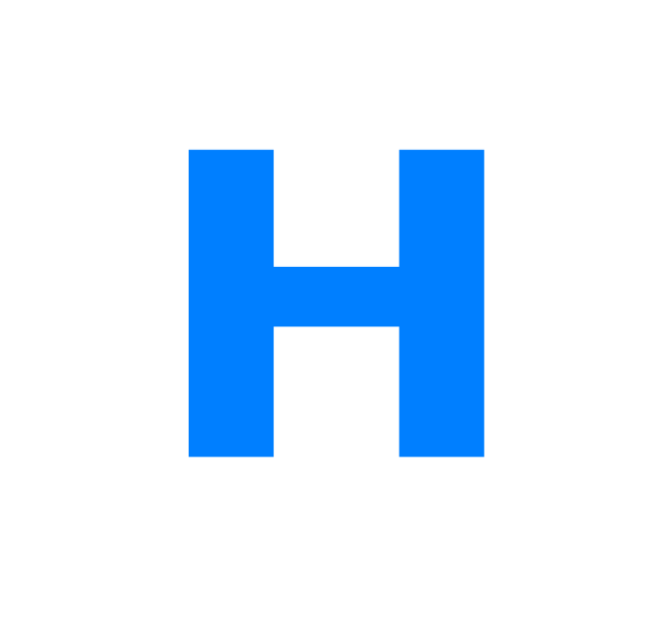 文字Hのイラスト画像のダウンロード