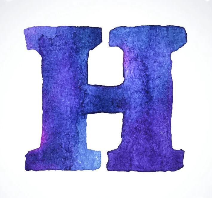文字Hのイラスト画像をダウンロード
