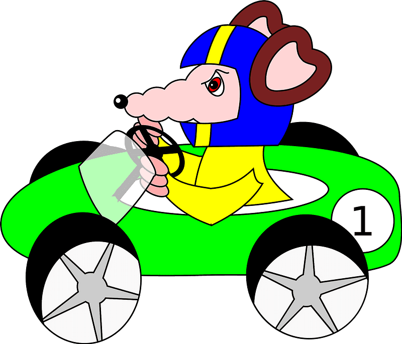 Racing Rat Illustration Transparent