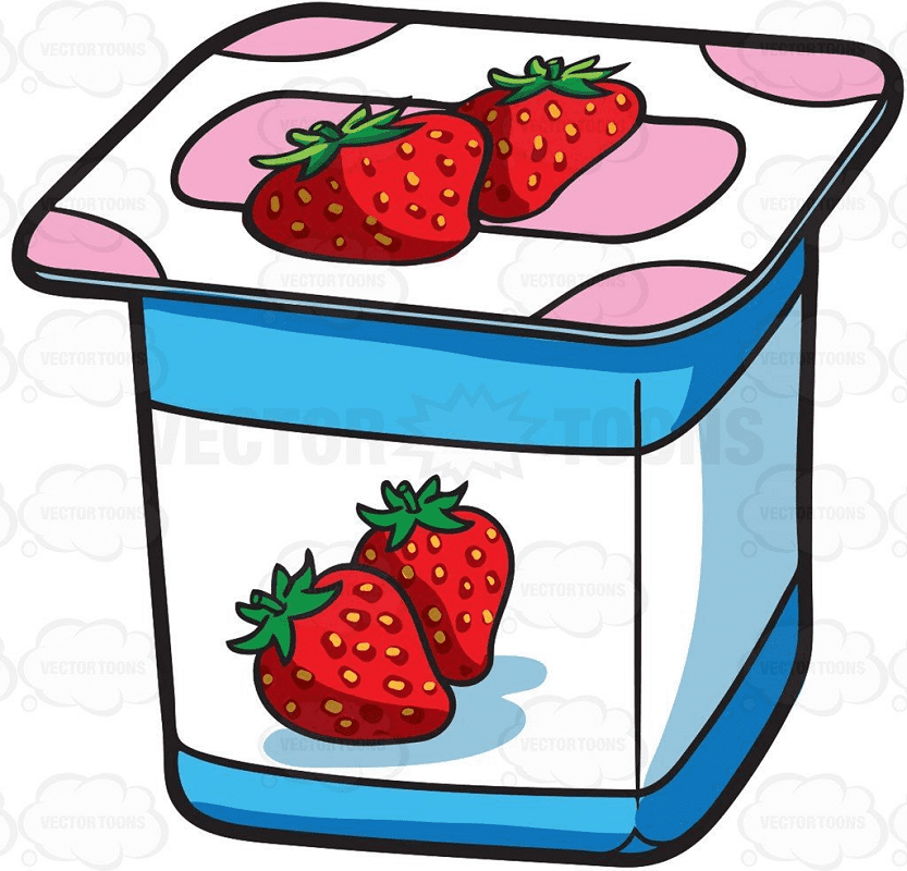 Strawberry Yogurt Illustration Download