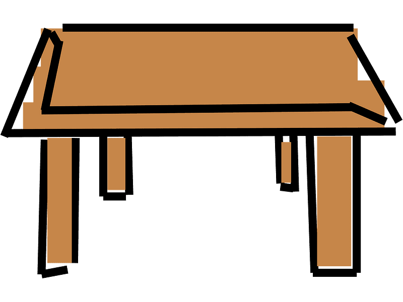 Table Illustration Transparent Background 4