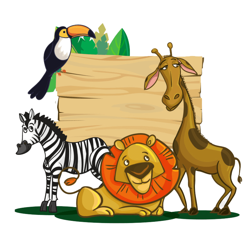 動物園の動物のイラスト PNG画像