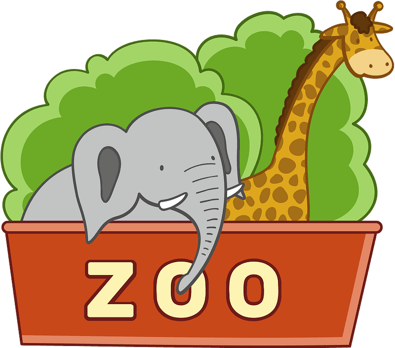 動物園のイラストの透明な背景をダウンロード イラスト
