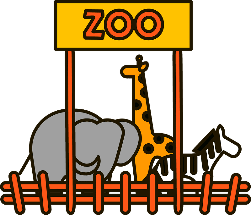 動物園のイラスト 透明 無料