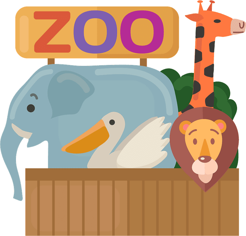 動物園のイラスト 透明PNG