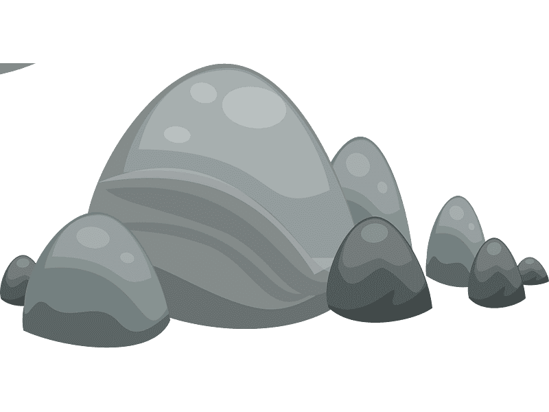 灰色の岩のイラスト透明 イラスト