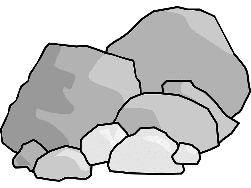 岩のイラスト シンプル 無料 イラスト