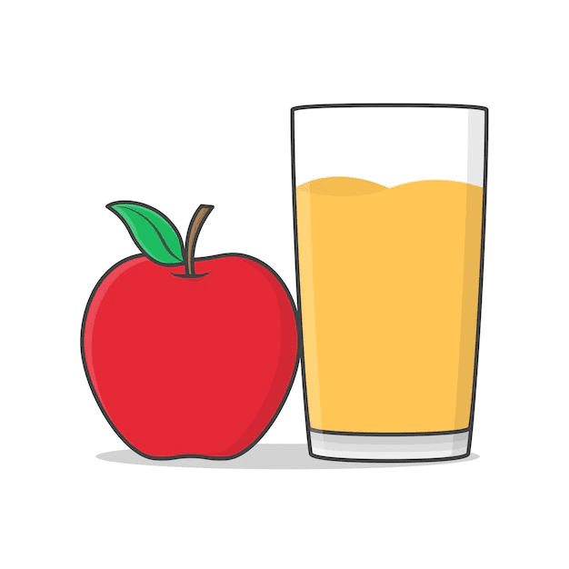アップルジュースのイラスト イラスト