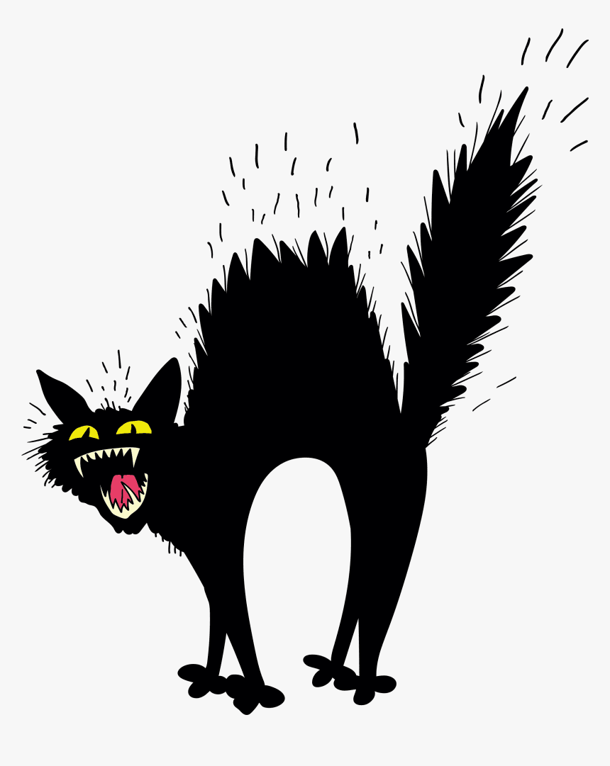 怖い黒猫のイラスト イラスト