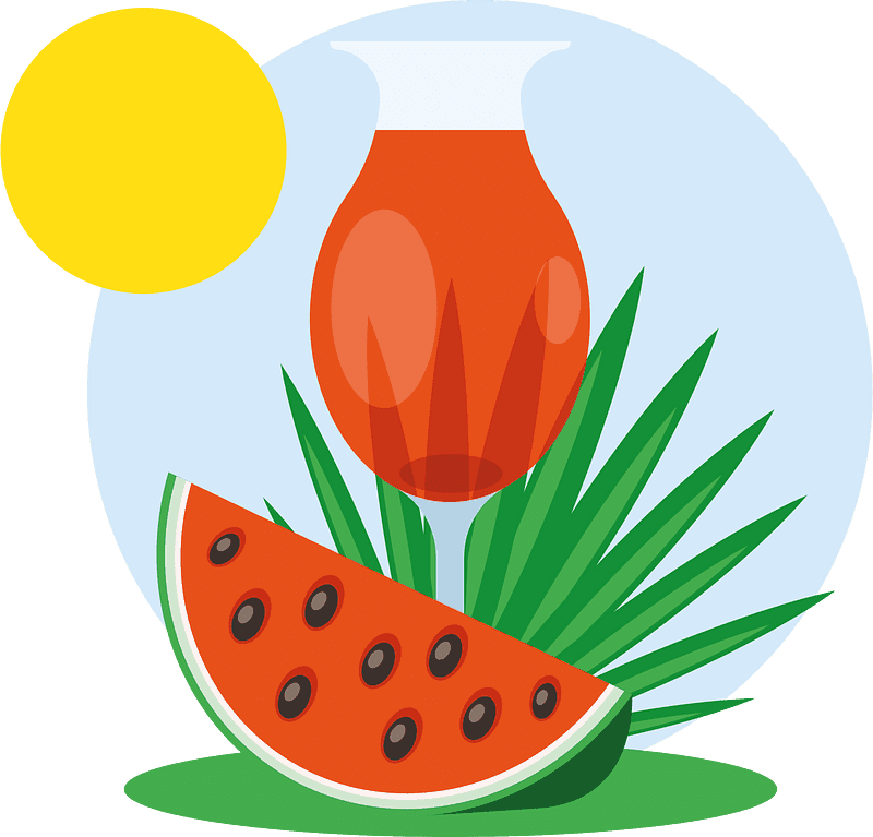 スイカジュースのイラスト透明 イラスト