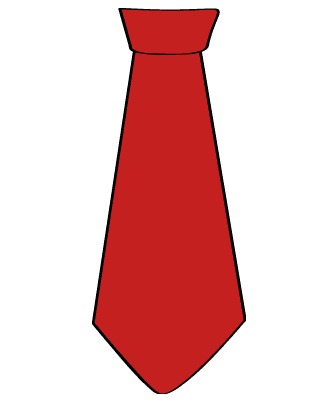 赤いネクタイのイラスト イラスト