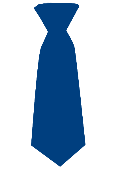 青いネクタイのイラスト
