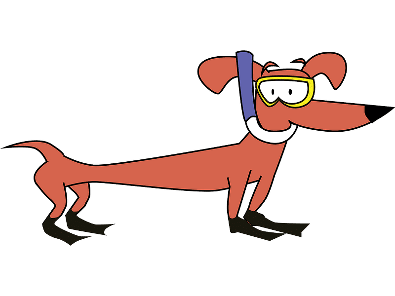 ダックスフント犬のイラスト 透明 PNG