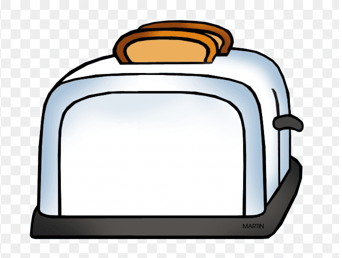 灰色のトースターのイラスト