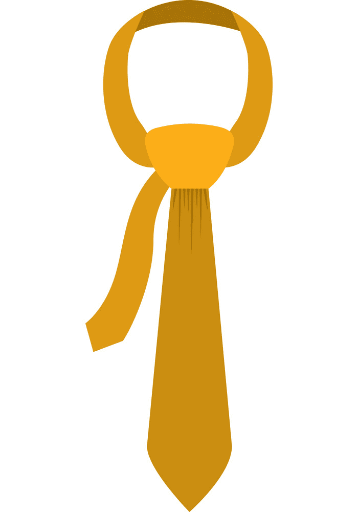 黄色いネクタイのイラスト無料 イラスト