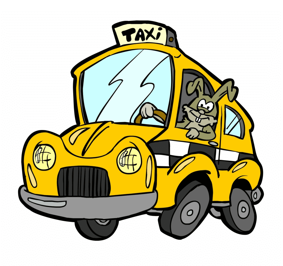 無料のタクシーイラスト画像 2