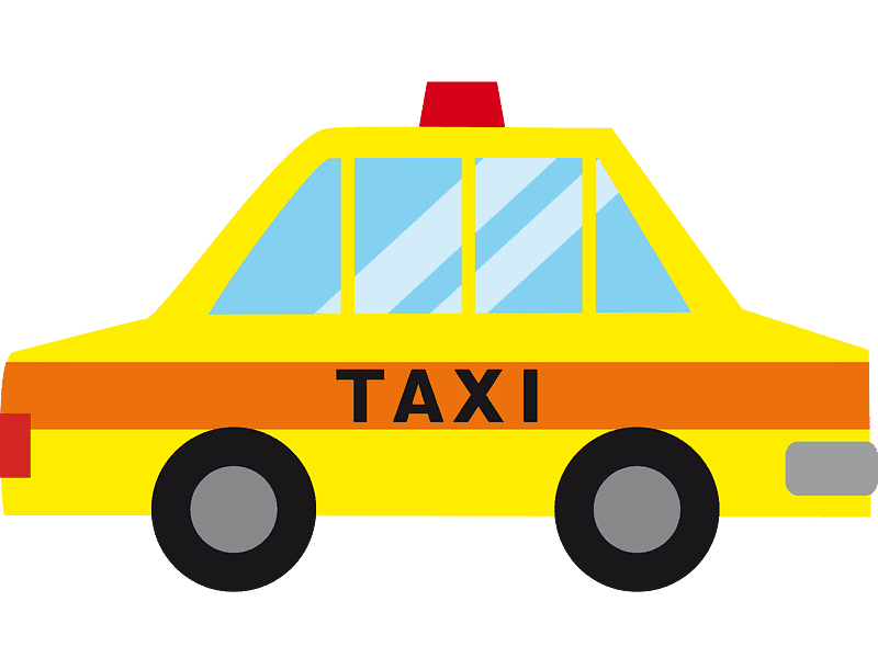 無料のタクシーイラスト 透明な背景