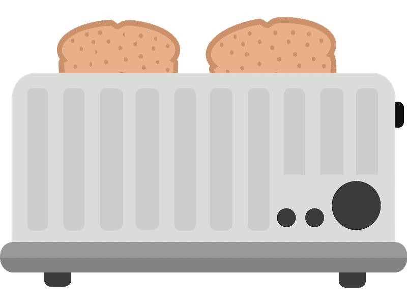 無料のトースターの透明イラスト