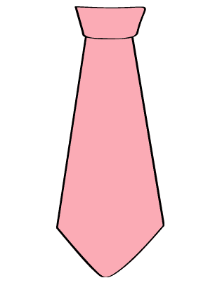 ピンクのネクタイのイラスト