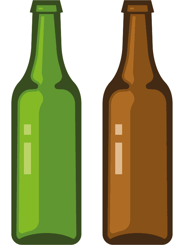 透明な背景のビール瓶のイラスト