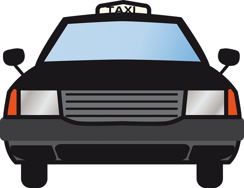 タクシーのイラストの透明な背景をダウンロード イラスト