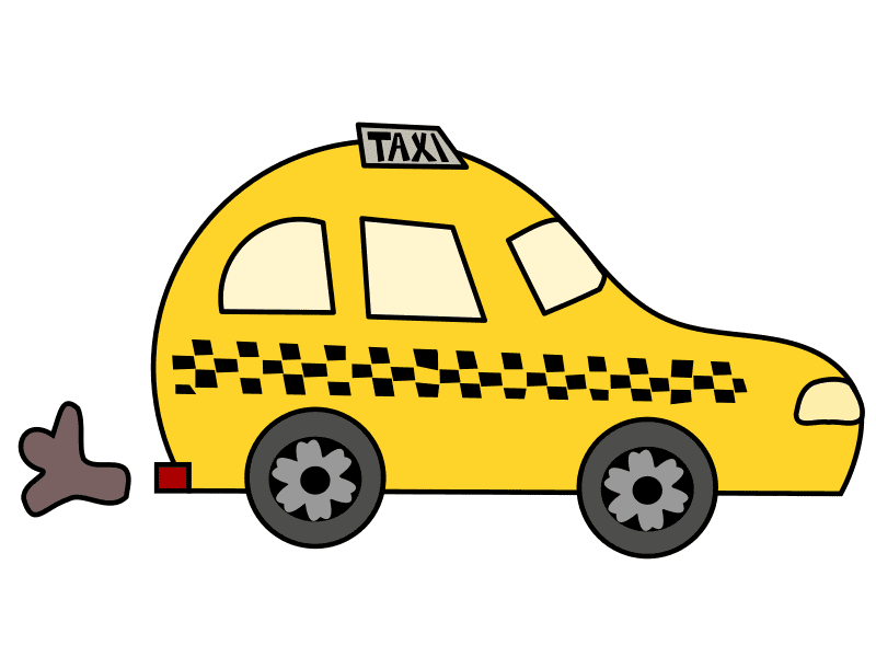 タクシーのイラスト PNG ダウンロード