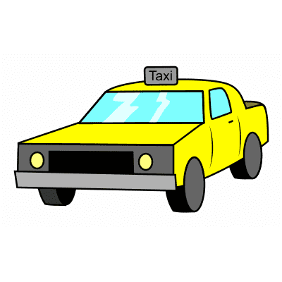 タクシーのイラストPNG画像 4 イラスト