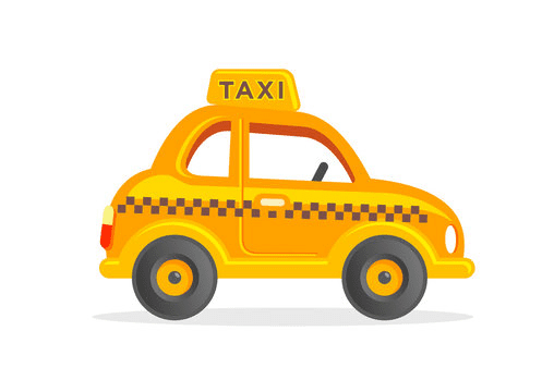 タクシーのイラスト PNG イメージ
