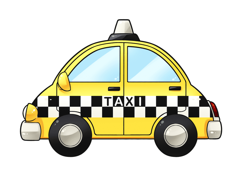 タクシーのイラストPNG無料 イラスト