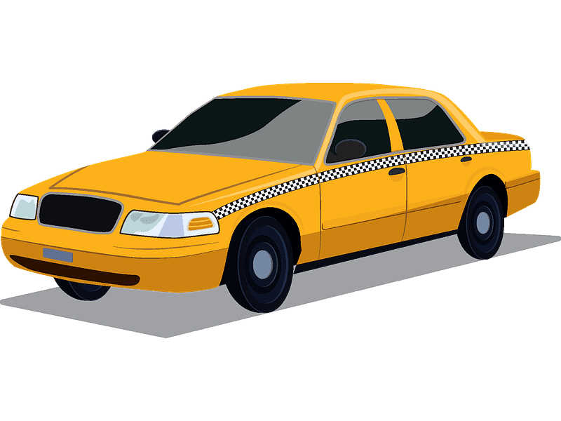 タクシーのイラスト 透明 2 イラスト