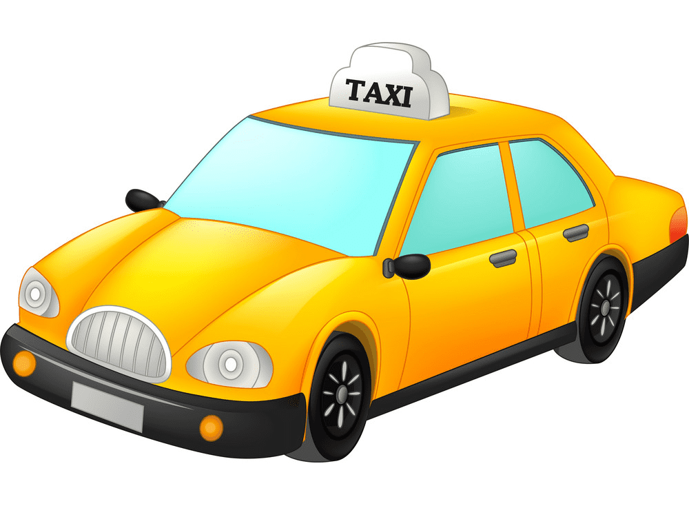 タクシーの無料イラスト画像