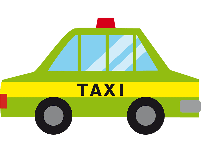 タクシーの透明なイラストPng